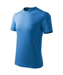 Basic tricou pentru copii albastru azuriu 158 cm/12 ani